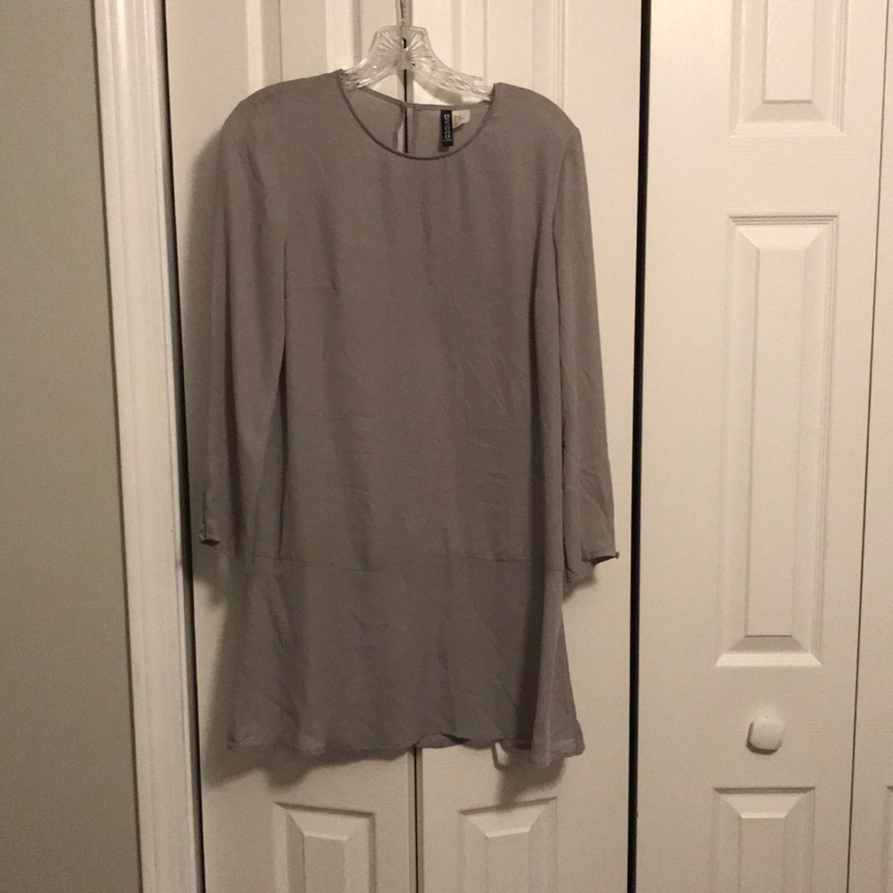 H&M gray drop waist dress